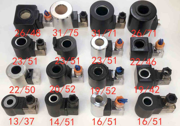 Solenoid Valve Coils with different Hole Diameter and Height